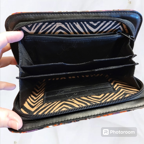 Vera Bradley Rosewood Zip Around Clutch - Picture 7 of 7